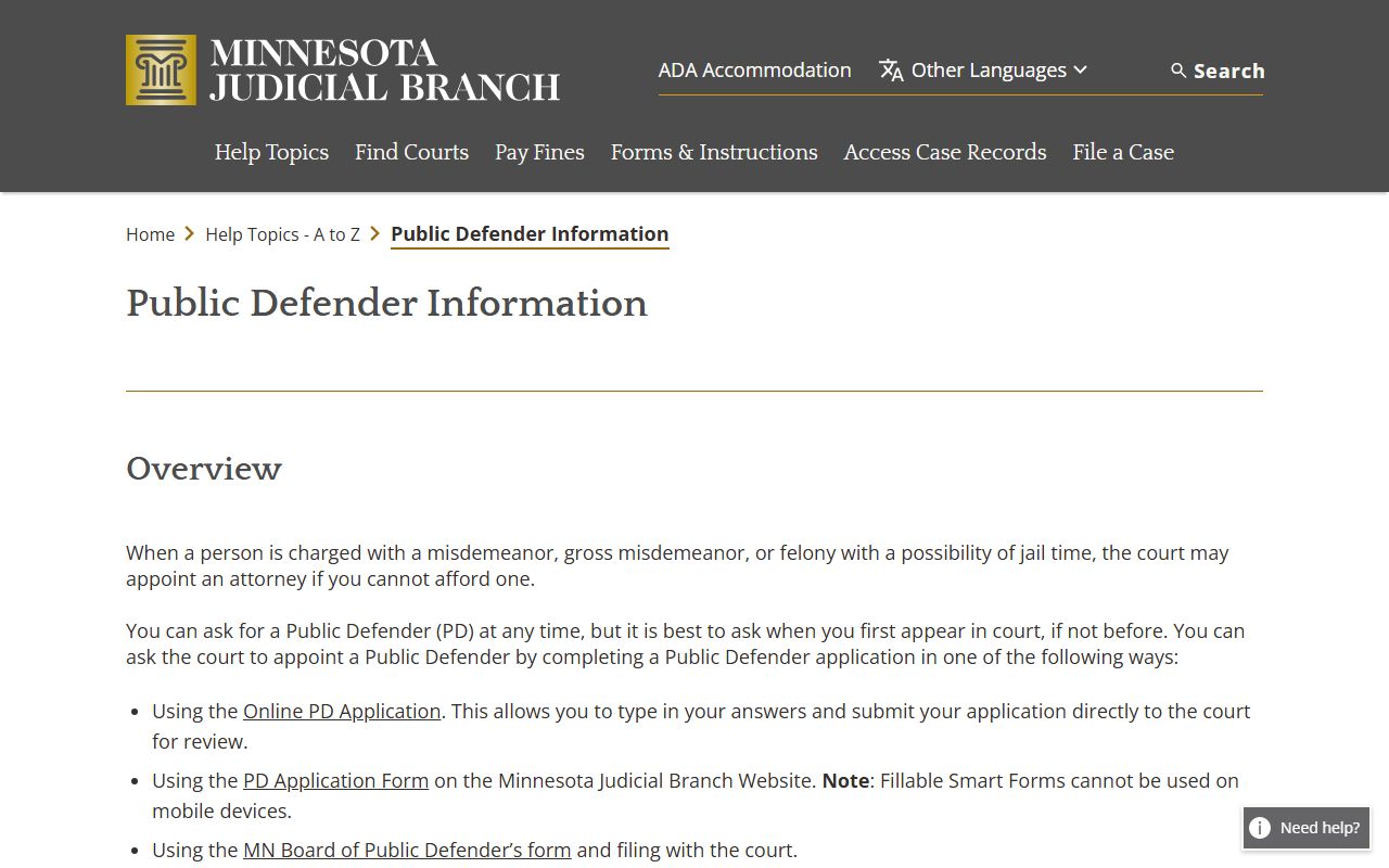 Faribault County arrest records public defender information