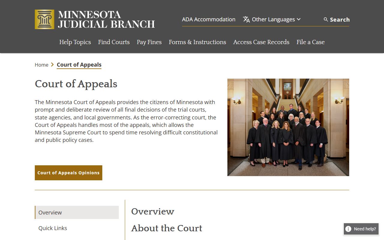Faribault County court dockets Minnesota Court of Appeals